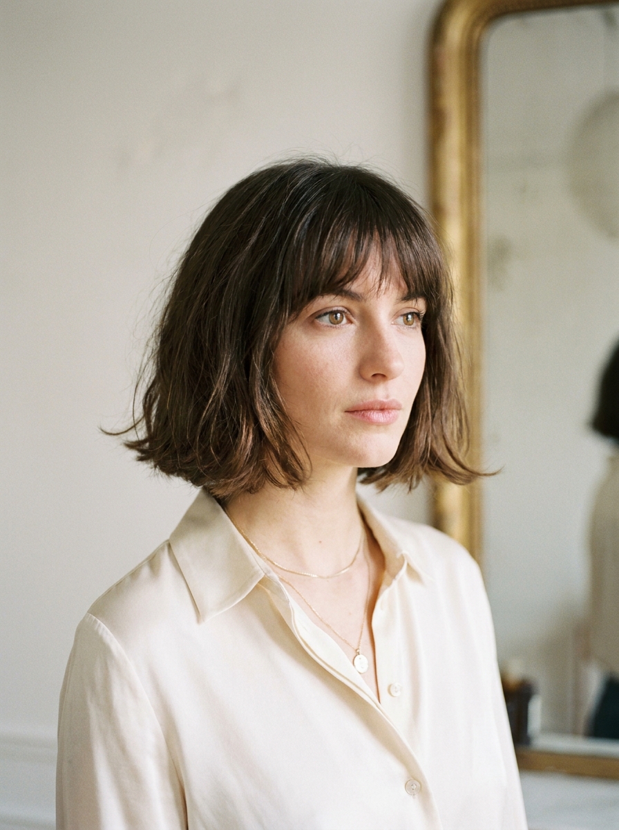 French Bob mit sanften Spitzen als Kurzhaarfrisuren Inspiration 2026